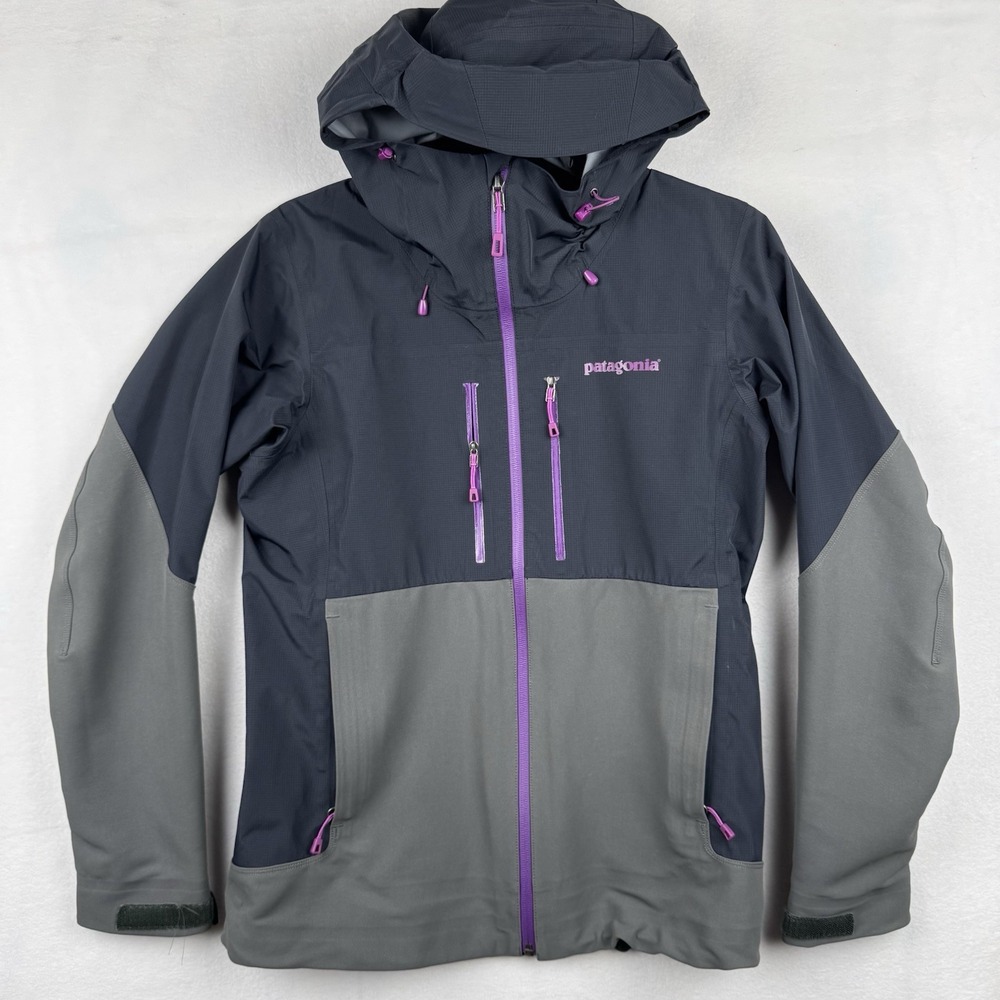$349 PATAGONIA MIXED‎ GUIDE HOODY JACKET WOMENS Small Size M Gray Purple Black